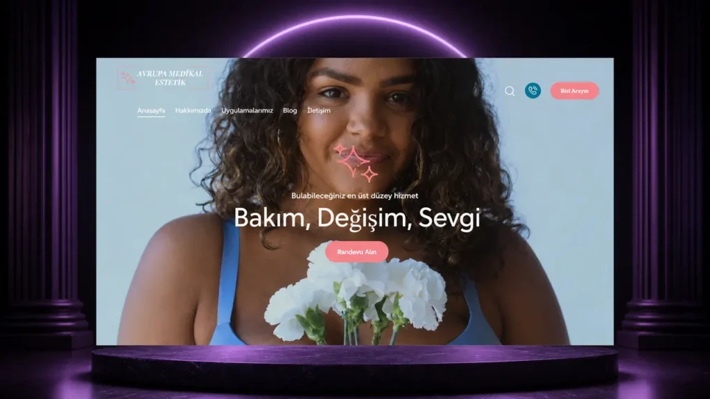 Avrupa Medikal Estetik web sitesi tasarımı