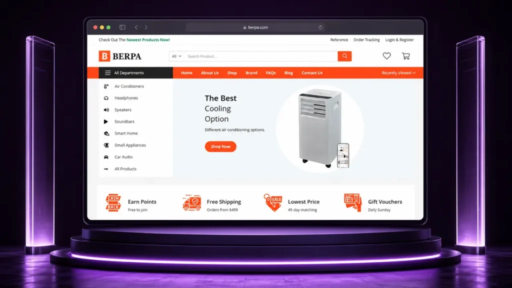 Berpa Electronics web sitesi tasarımı