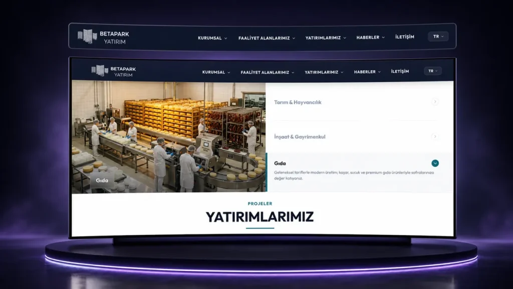 Betapark web sitesi tasarımı