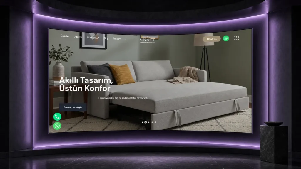Craft Mobilya Dekorasyon web sitesi tasarımı