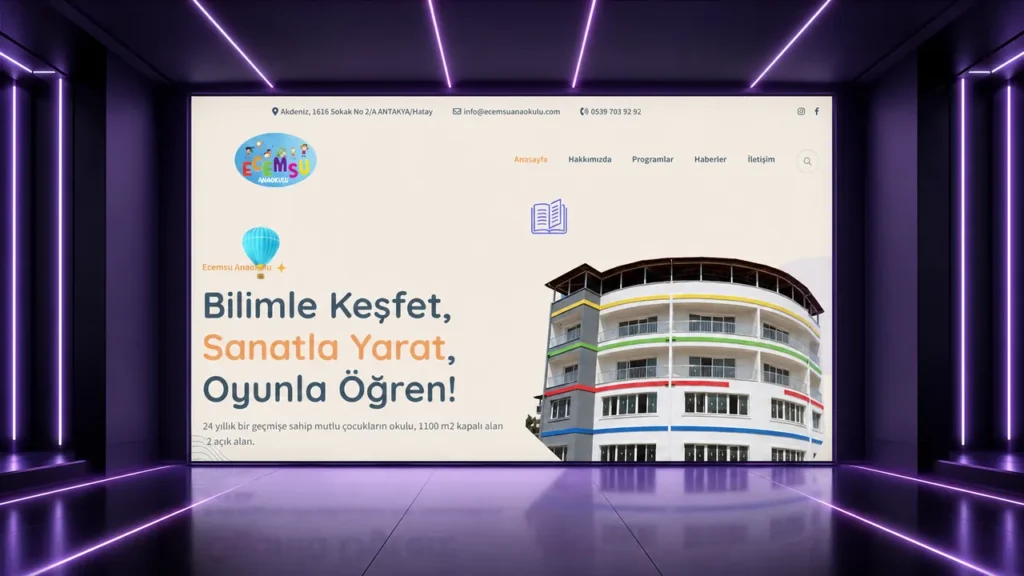 Ecemsu Anaokulu web sitesi tasarımı
