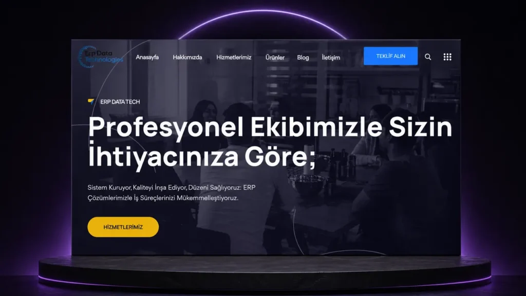 ERP Datatech web sitesi tasarımı
