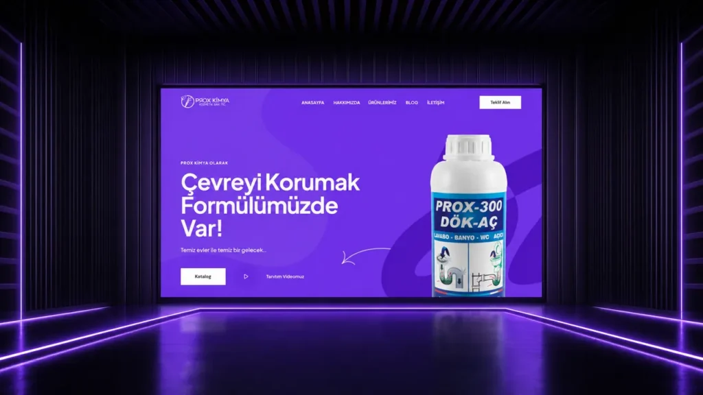 Prox Kimya web sitesi tasarımı